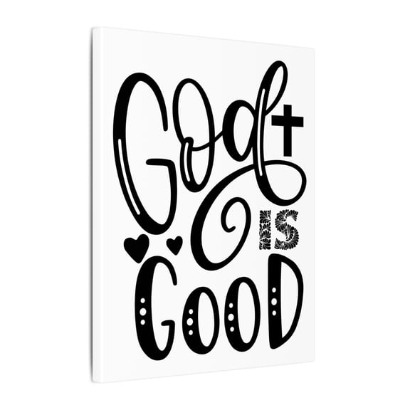 Scripture Canvas God Is Good Psalm 34:8 Christian Wall Art Print Ready to Hang