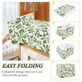 thumbnail image 2 of Yayeee Collapsible Storage Bin with Lid Fabric Closet Decorative Basket with Handles, Green Floral, 2 of 7