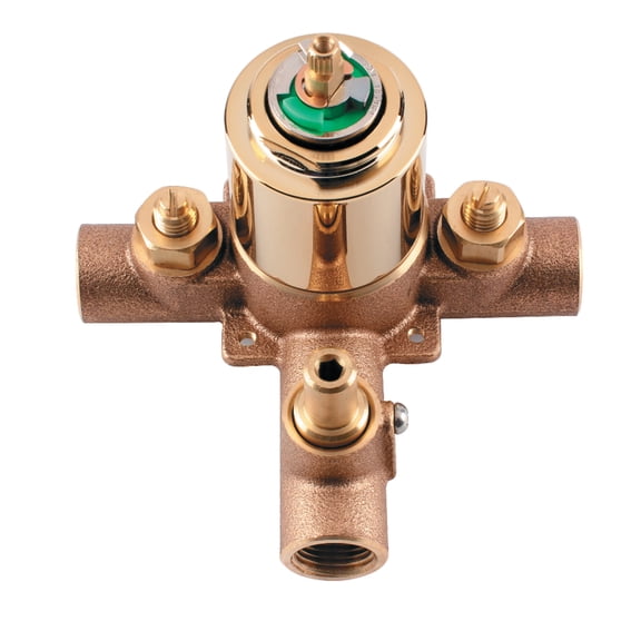 Kingston Brass KB36320V Pressure Balanced Tub and Shower Valve, with Stops in Polished Brass