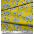 thumbnail image 3 of Soimoi Rayon Fabric Yellow Blue Flower Floral Fabric Prints By Yard 56 Inch Wide, 3 of 3