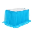 thumbnail image 1 of Table Skirt Wedding Birthday Party Dessert Table Decoration Table Skirt Softball Tablecloth Extra Large Tablecloths Lace Tablecloths for Rectangle Tables Thanksgiving Tablecloth 120 Inches Long, 1 of 4