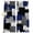 Blue, variant on Red Black Geometric Blackout Curtains for Bedroom/Living Room, Pinch Pleated Black Out Curtains, Modern Abstract Art Block Room Darkening Window Drapes with Hooks 2 Panels, 39"x70"