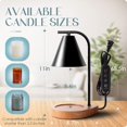 thumbnail image 2 of Aimoptg Candle Warmer Lamp with Retro Wooden Base - Home Decor Wax Melt for Small and Large Jar Candles, Candle Heater Lamp with 2 Bulbs, Dimmer and Timer Function, 2 of 6