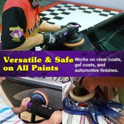 Wizards Fast Cut Twisted Wool Buffing Pads – 7.5 Aggressive Cutting Pads for Paint Correction & Defect Removal Velcro Backed