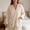 White, variant on Fleece Robe Long Sleeve Open Front Kimono Cardigan Shawl Wrap Coat For Home Wear Womens Sleepwear Pink XXL
