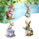 thumbnail image 1 of 4 figuras coleccionables de conejos, adornos colgantes de estatua de conejo de Pascua, árbol de Pascua y regalo de cumpleaños de Pascua., 1 of 5