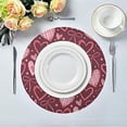 thumbnail image 3 of GZHJMY Valentine's Day Love Heart Round Placemasts Set of 6, Non-Slip Heat Resistant Place Mats Washable Kitchen Dining Table Mats, 15.4", 3 of 5
