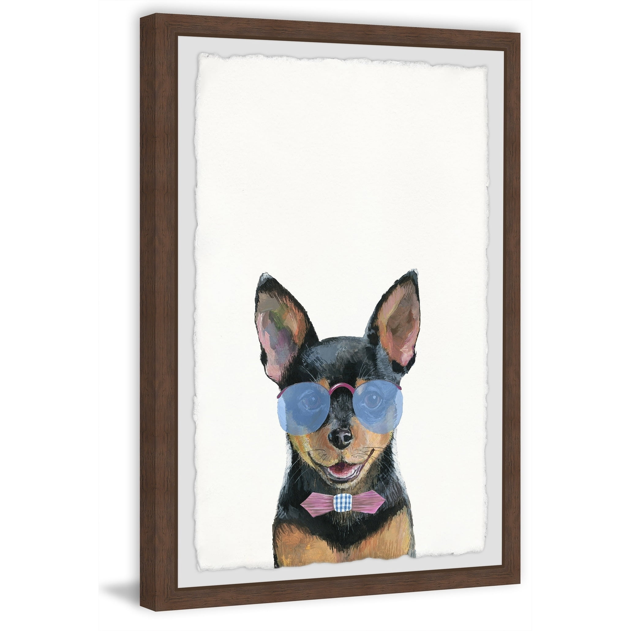 Marmont Hill "Loveable Puppy" Framed Painting Art Print, 12.00" x 1.50"