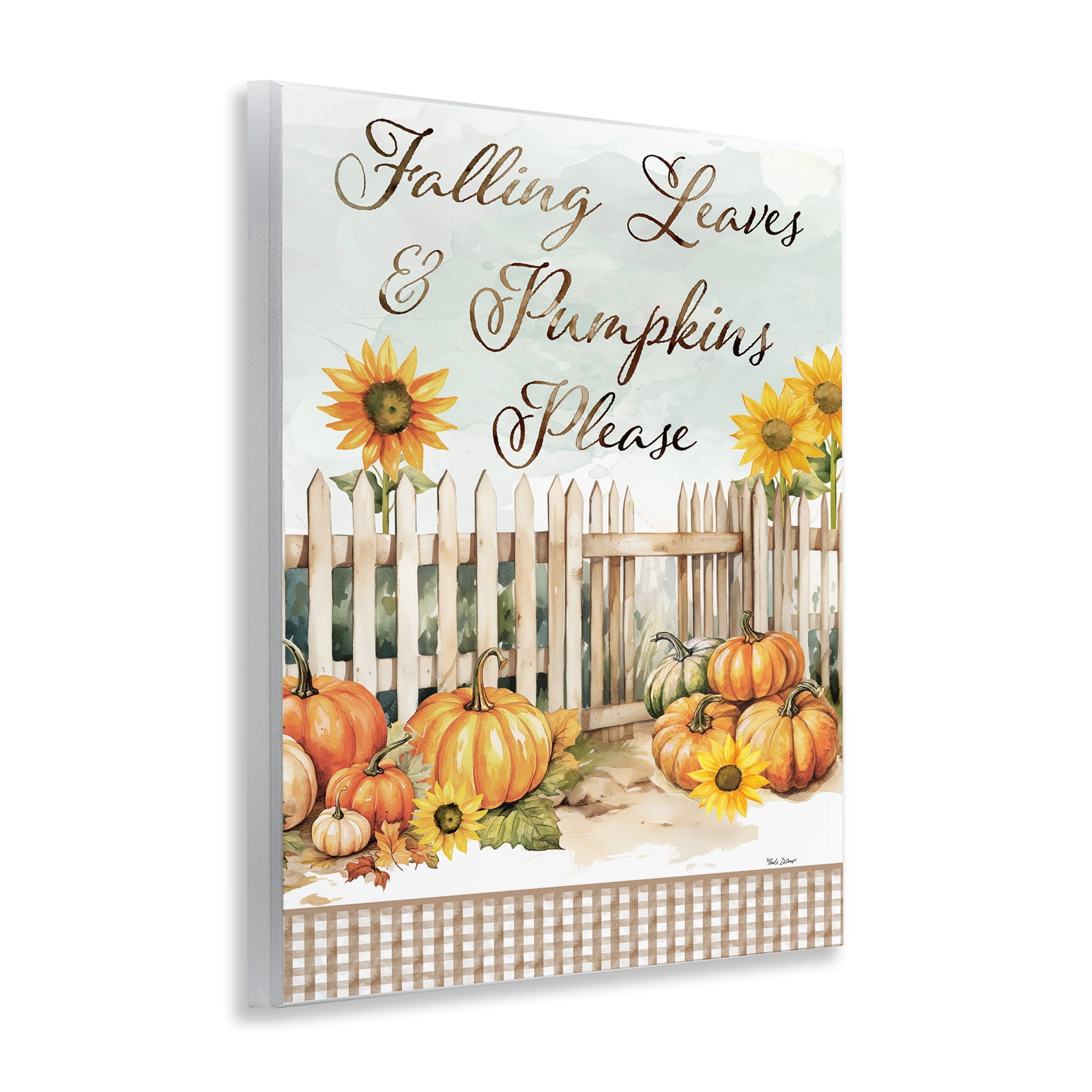 Stupell Industries Pumpkins Please Sentiment Botanical & Floral Painting Unframed Art Prints Wall Art, 11 x 14