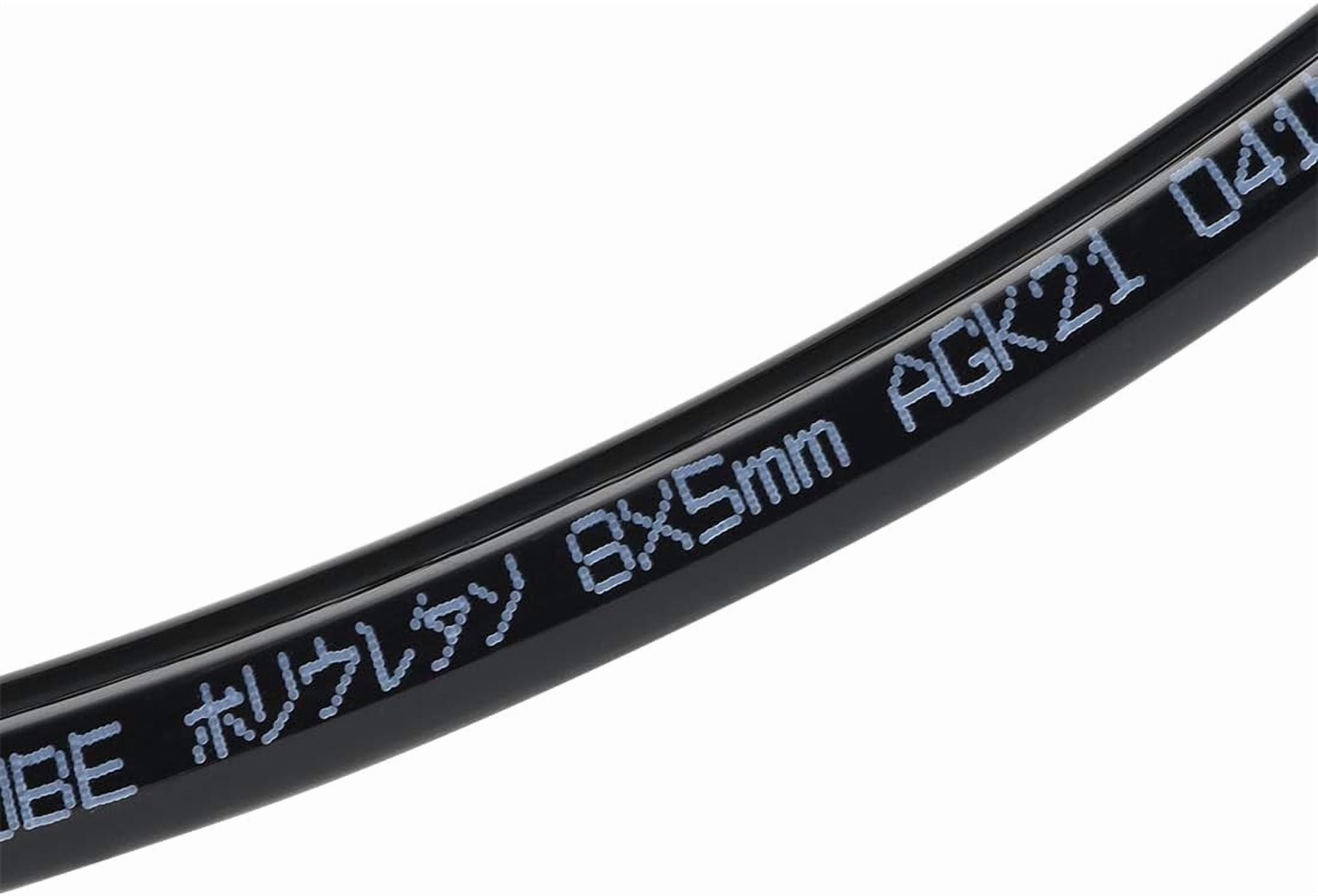 MKEUDQ-Pneumatic Air Tubing, 8mm(0.31") OD x 5mm(0.2") ID 2m(6.56ft) PU Polyurethane Air Compressor Tubing Hose Pipe Black