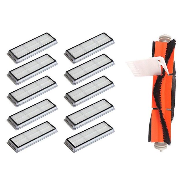 1 Juego de cepillo principal para Xiaomi Mijia 1c Robot de limpieza de barrido de repuesto y 10 piezas de repuesto de filtro Hepa para Xiaomi Dreame F9 ZefeiWu 8390613849656