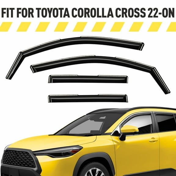 AEROGUYS In-Channel Window Deflectors Extra Durable Window Visors Rain Guards Fit for Toyota Corolla Cross 2022-2026, Sun Visors, Wind Vent Visors, Car Accessories - 4 pcs. AG0493