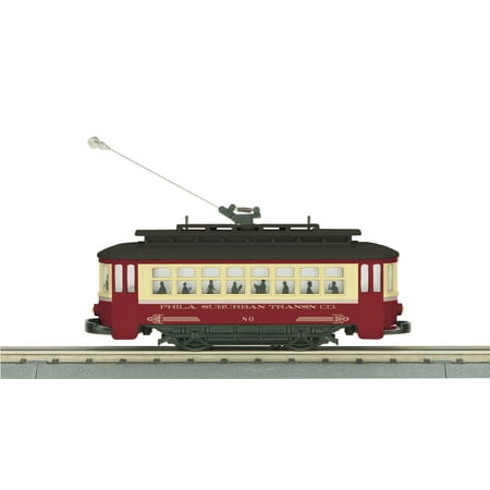 Digital Electric Trolley - MTH 30-5143 O Philadelphia Suburban Transit Bump-n-Go Trolley Electric Locomotiv