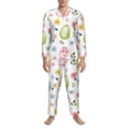 thumbnail image 3 of Sikiie Easter Egg3 Mens Pajama Set, Soft Warm Long Sleeve Sleepwear, Cozy Button-Down Pjs for Men-XX-Large, 3 of 7