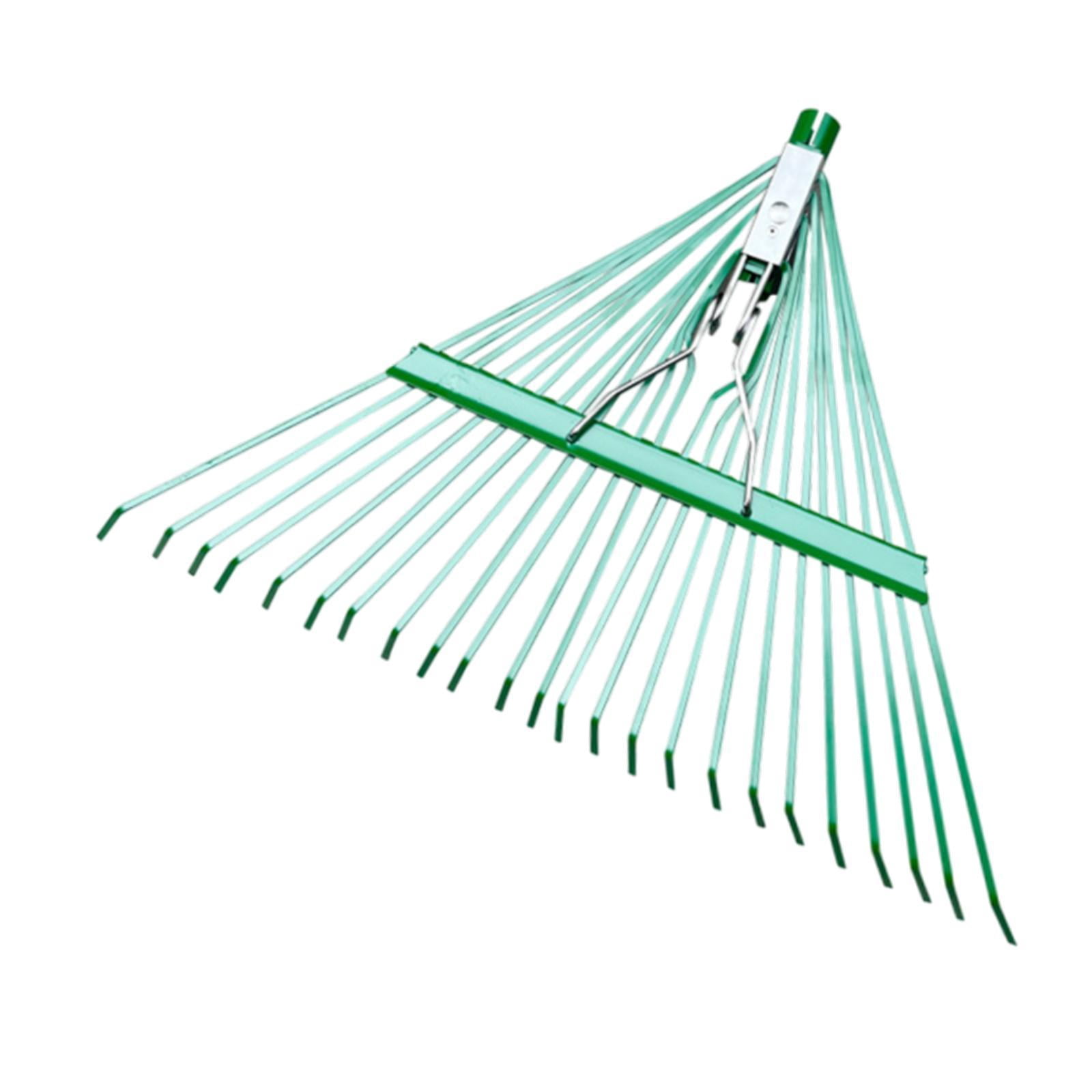 figatia Garden Leaf Rake Head Directly Replace Versatile Accessories 24 Tines Fallen Leaves Rake Gardening Tool for Yard Roof Outdoor