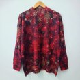 thumbnail image 4 of Hermoso jersey de invierno, suéter con estampado en contraste de copo de nieve de Navidad bonito y moderno, suéter de visón con cuello alto pequeño, 4 of 5