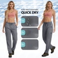 thumbnail image 6 of FEN AI Quick Dry Hiking Fishing Cargo Pants Women Athletic Joggers Workout Trousers Outdoor UPF 50+ Breathable Casual Pant Grey, 6 of 9