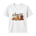 thumbnail image 4 of Jsaierl Halloween Shirts for Women Cute Pumpkin Print Tees Vintage Work V Neck T-Shirts Short Sleeve Holiday Blouse Tops Halloween Costumes,Sizes S-2XL, 4 of 5