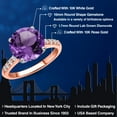 thumbnail image 2 of Gem Stone King 10K Two Tone Gold Purple Amethyst and Lab Grown Diamond Engagement Ring for Women | 3.55 Cttw | Round 10MM | Gemstone February Birthstone | Size 8, 2 of 6
