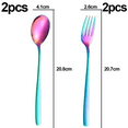 thumbnail image 2 of Colorful Dinner Forks Set of 4, Modern Muticolorful Flatware Forks, 2 of 5