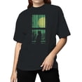 thumbnail image 2 of Cat Silhouette Full Moon Women's T-shirt, 2 of 3