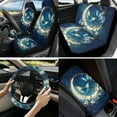 thumbnail image 2 of Yuyamidu Blue Butterfly Car Seat Covers Full Set of 13 Flowers Moon Steering Wheel Cover Seat Belt Pads Armrest Cover Cup Holders Keychain Auto Interior Accessories, 2 of 6
