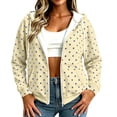thumbnail image 3 of Tqcoqu Womens Oversized Zip Up Hoodies, Y2K Fall Polka Dot Print Sweatshirts 2026, Fashion Lightweight Casual Jacket for Everyday Layering and Travel Clothes,Women's S-XXL, 3 of 9