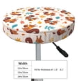thumbnail image 4 of Balery Forest Squirrel Nuts Fundas de asiento para taburete de bar redondo de tela de terciopelo ajustables que protegen de arañazos y manchas para sillas de 14 a 17 pulgadas.-13 inch, 4 of 7