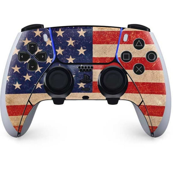 Skinit Distressed American Flag PS5 DualSense Edge Pro Controller Skin