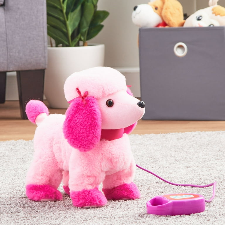 Toy cheap poodle walking