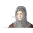 thumbnail image 4 of Munetoshi Medieval Chainmail Hood Coif Butted Mild Steel Renaissance Reenactment, 4 of 4