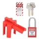 thumbnail image 1 of Lockout Tagout Lock Kit, Adjustable Engineering Safety Lock Set For Industrial For Petroleum For Electric Power, 1 of 8