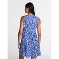 thumbnail image 4 of Time and Tru Women's and Women's Plus Sleeveless Tiered Mini Dress, Sizes XS-4X, 4 of 6