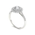 thumbnail image 2 of 1 Carat T.W. Diamond Double Halo 14kt White Gold Engagement Ring, 2 of 5