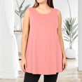 thumbnail image 4 of Timegard Camisoles pour Femmes Grande Taille Col Rond Sans Manches Blouse Ample d'Été Décontractée avec Poches, 4 of 6
