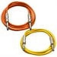 thumbnail image 2 of Seismic Audio 2 Pack of 1/4" TRS Patch Cables 6 Ft Extension Cords Jumper 3 Pin Various Colors - SATRX-6-2Pack, 2 of 2