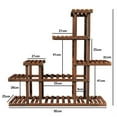 thumbnail image 2 of Stand Wood Plant Stand Multi Tier Flower Shelves Rack for Living Room Balcony Patio Yard, 2 of 6