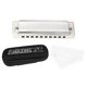 thumbnail image 2 of KONGSHENG AM-20D Phosphor Bronze Reed 10 Hole 20 Tone Blues Harmonica in the Key of Bb White, 2 of 4