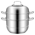 thumbnail image 1 of 1 Pc Stainless Steel Cookware Pot Folding Kitchen Pot Steaming Pot (Silver), 1 of 5