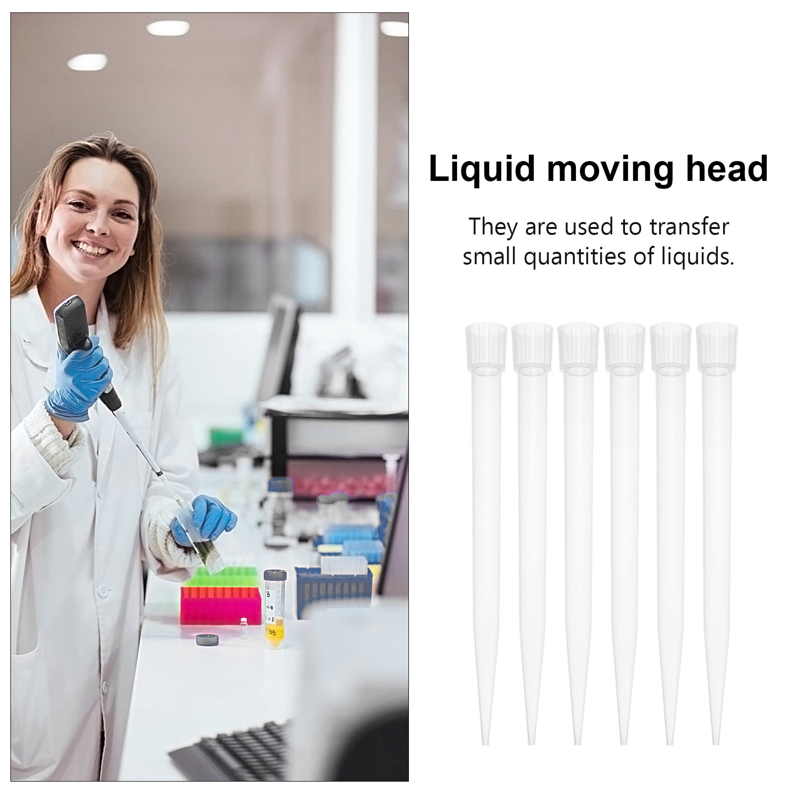 Soimiss Pipettor Nozzle Tip 5Ml PP for Accurate Liquid Transfer 300Pcs