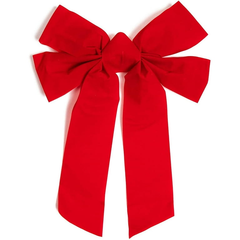 12 Pack Red Christmas Ribbon Bows for Xmas Wreath Holiday Party Favors,  Gift Wrapping and Xmas Tree Decoration, 9 x 12 