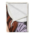 thumbnail image 2 of Retro Soft Flannel Fleece Blanket, Pop Art Comic Book Style Beauty Sleep Girl Says I Need a Cup of Coffee Speech Bubble, Cozy Plush for Indoor and Outdoor Use, 70" x 90", Multicolor, by Ambesonne, 2 of 5