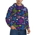 thumbnail image 2 of Sikiie Colorful Butterflies Men's Hoodie, Essentials Hoodie, Sweatshirt, Pullover Hooded Sweatshirt for Men-Small, 2 of 7