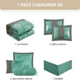 thumbnail image 3 of Sibyl 7 Piece Comforter Set, California King, Aqua Grey, 3 of 4