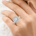 thumbnail image 5 of Pompeii 2 1/2Ct Cushion Halo Diamond Engagement Ring in 14k White or Yellow Gold, 5 of 6