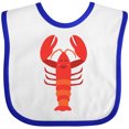 thumbnail image 3 of Inktastic Lobster Distressed Ocean Creature Boys or Girls Baby Bib, 3 of 4