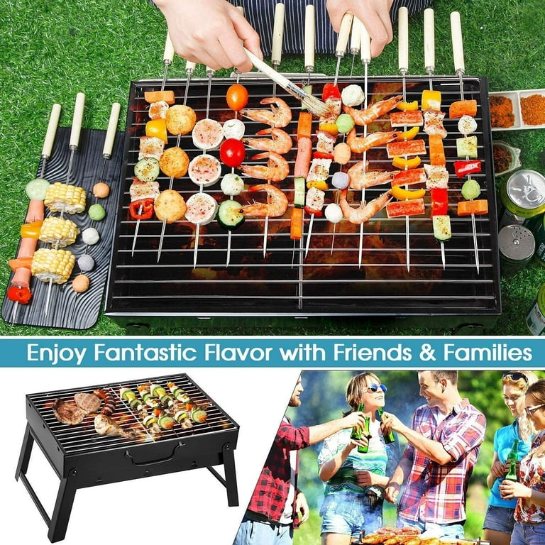 Mueller Portable Charcoal Grill and Smoker, Go-Anywhere Compact Foldable  Grill for Travel, Outdoor Cooking and BBQ, Camping Grill Picnic Patio