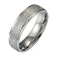 thumbnail image 1 of Stainless Steel Ring Personalized Sparkling Rings Romantic Couples Jewelry Gift Dressing Up Accessory for Wedding Party Daily Working Silver 6MM, 1 of 9