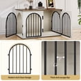 thumbnail image 5 of Hzuaneri Dog Crate Furniture, 39.4" Wooden Dog Kennel with Cushion, Indoor Dog Cage for Medium to Large Dog, Decorative Pet House Side End Table TV Stand, Heavy Duty, White Brown, 5 of 9