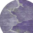 thumbnail image 2 of HomeRoots 624721 8 ft. Purple & Beige Abstract Washable Transitional Indoor & Outdoor Round Area Rug, 2 of 4